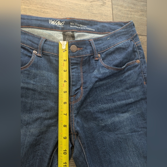 Mossimo Denim Mid-Rise Skinny Jeans Women's Size 8/29 Medium Wash Pants - Picture 4 of 7